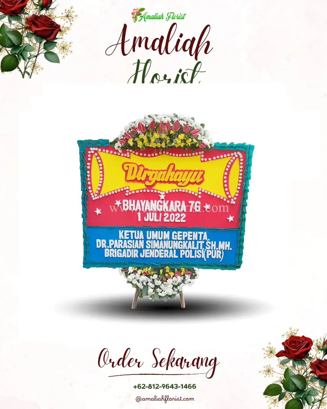 Papan Bunga HUT Ulang Tahun Pegasing